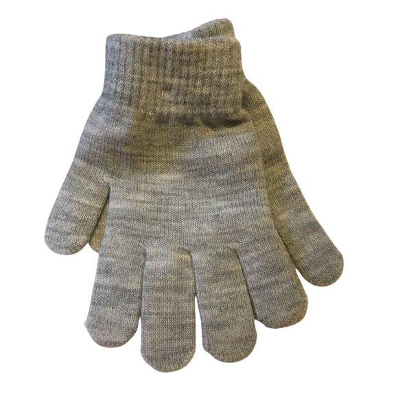 Basic Edition Girls Winter Fleece Hat & Mitten 2 Pc Set Gray Black Leopard Print - Picture 3 of 4